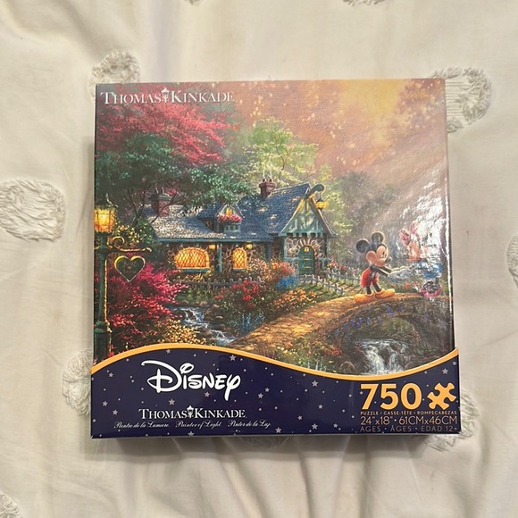 Thomas kinkade Disney Mikey Minnie puzzle - 750 Pieces - Picture 1 of 2